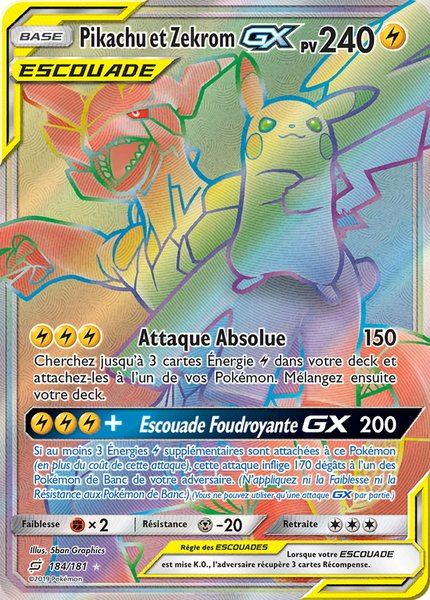 Pikachu et Zekrom-GX