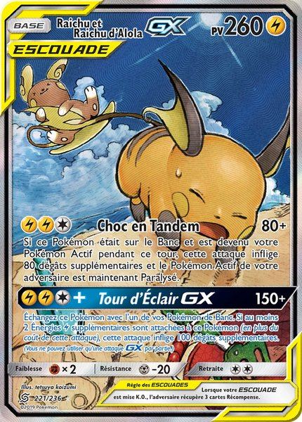 Raichu et Raichu d'Alola-GX
