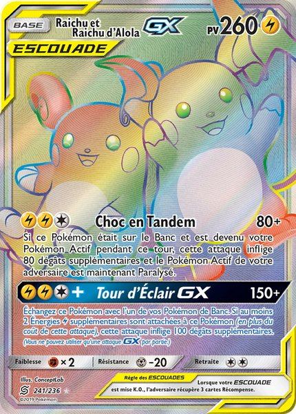 Raichu et Raichu d'Alola-GX