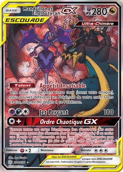 Mandrillon et Engloutyran-GX