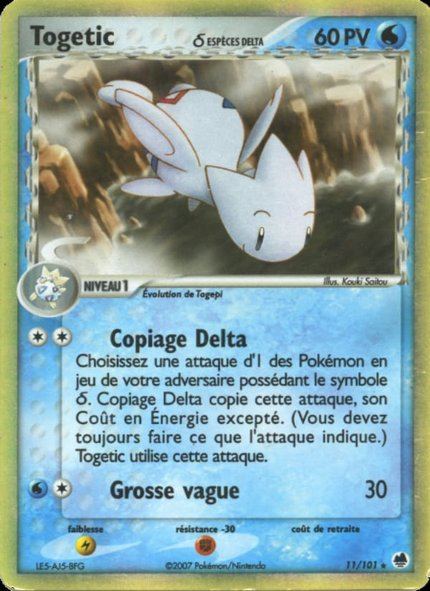 Togetic δ Espèces Delta