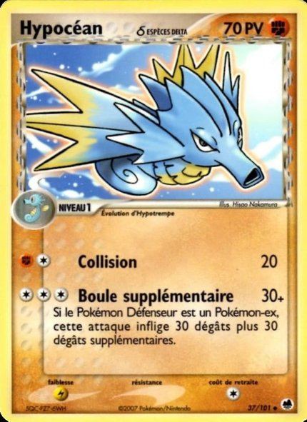 Hypocéan δ Espèces Delta