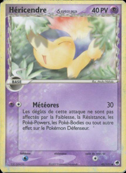 Héricendre δ Espèces Delta