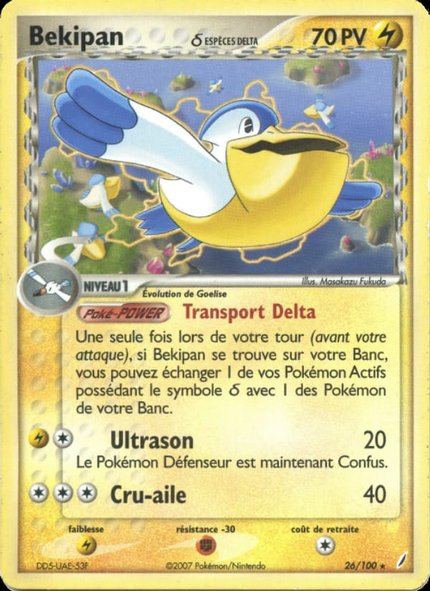 Bekipan δ Espèces Delta