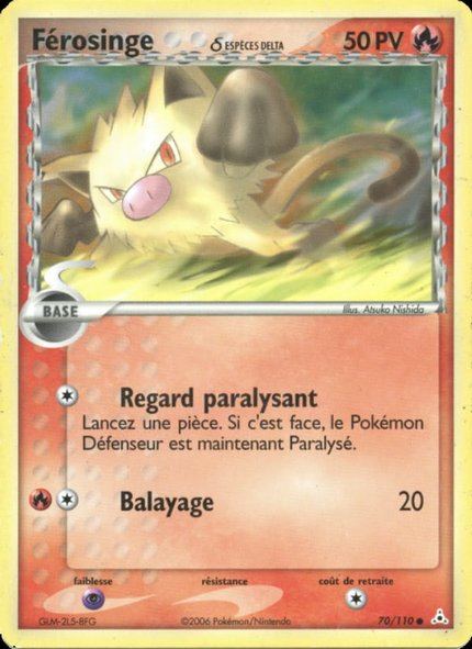 Férosinge δ Espèces Delta